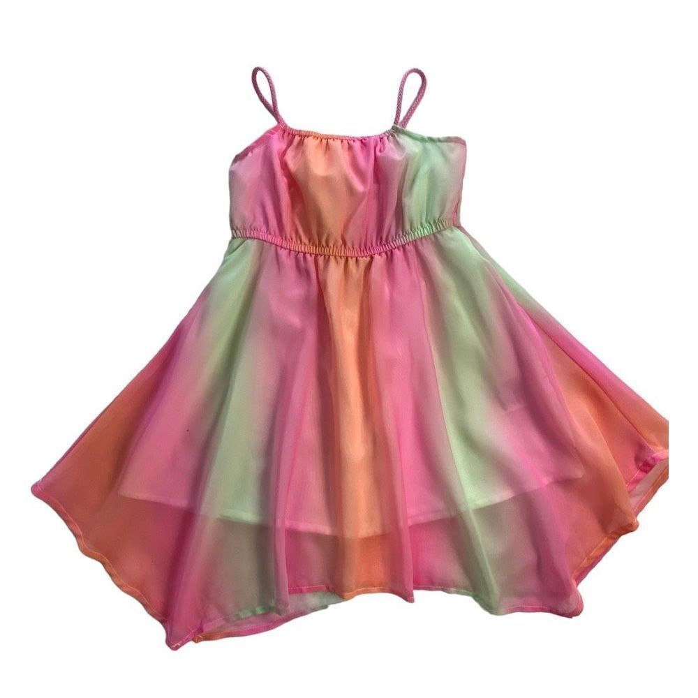 H&M Girl’s 2T Asymmetric Chiffon Strappy MIDI Dress